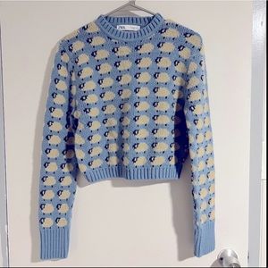 Zara SHEEP LAMB sweater size S